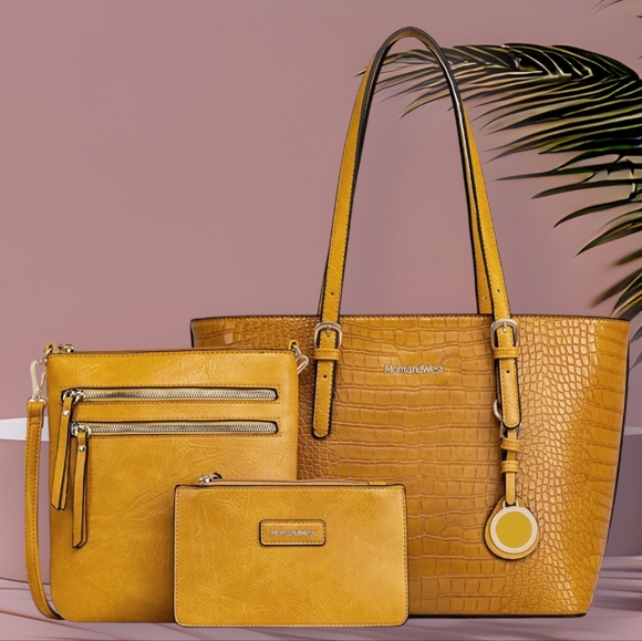 CHIC & CLASSY Montana West Patented Concealed Carry Crocodile Bag Set - Picture 1 of 6